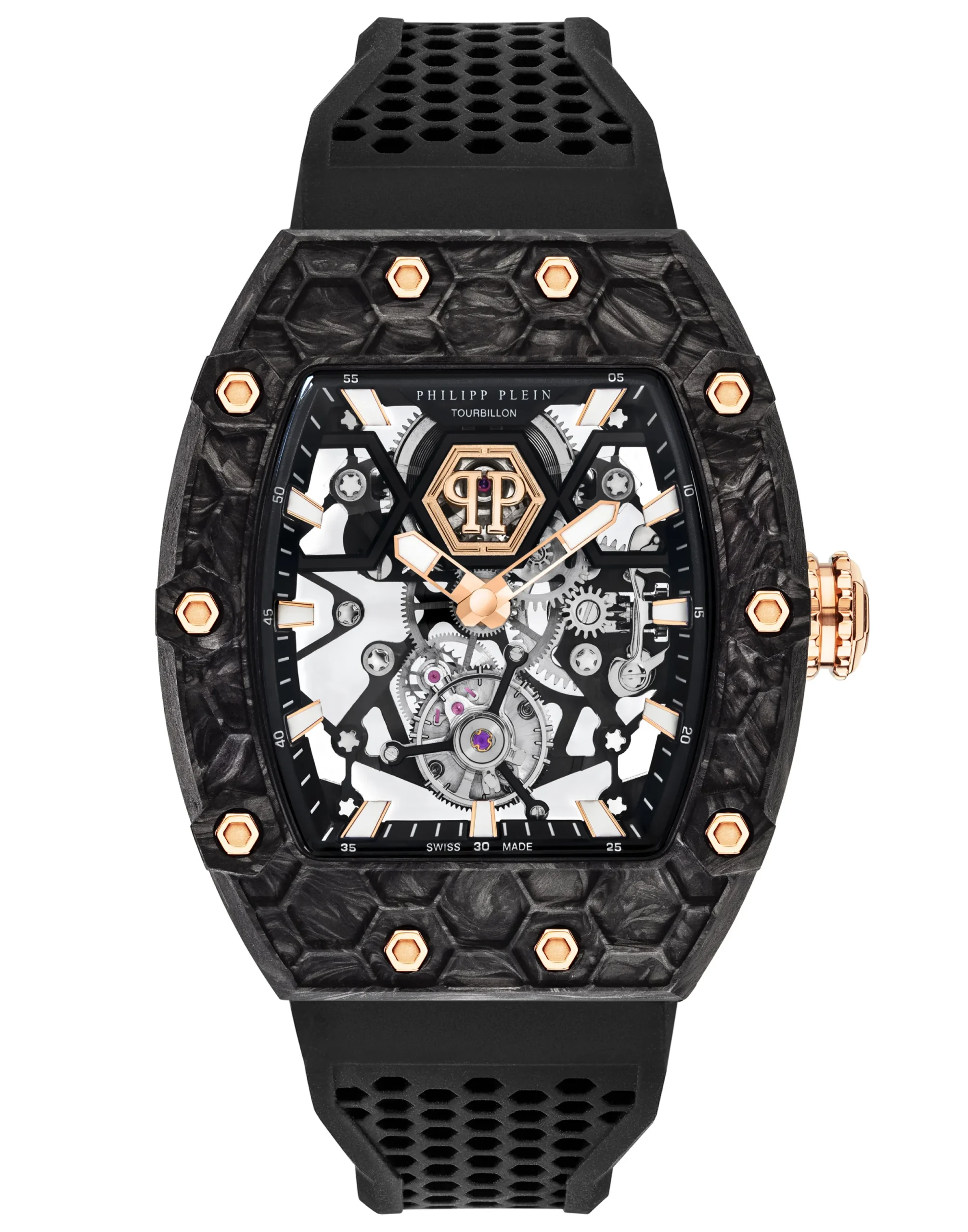 PHILIPP PLEIN Crypto King Flying Tourbillon NIGHT WOLF Watch> Flying Tourbillon|Hexagon Project