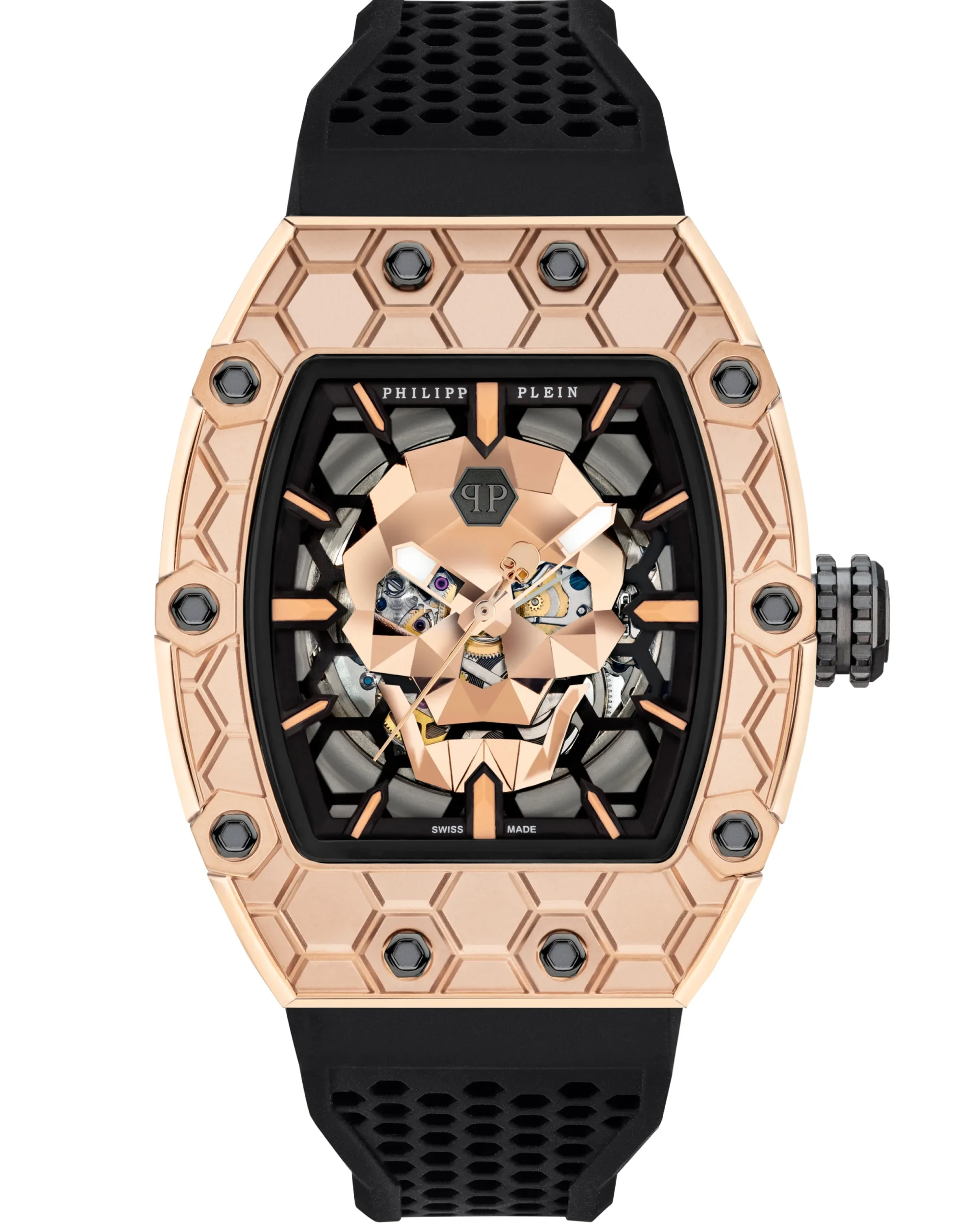 PHILIPP PLEIN CRYPTO KING GOLD GOLIATH WATCH> Flying Tourbillon|Hexagon Project