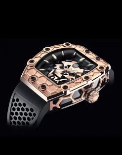 PHILIPP PLEIN CRYPTO KING GOLD GOLIATH WATCH> Flying Tourbillon|Hexagon Project