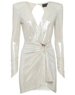 PHILIPP PLEIN Deep V-Neck Mini Dress Piercing>Donna Abiti E Gonne