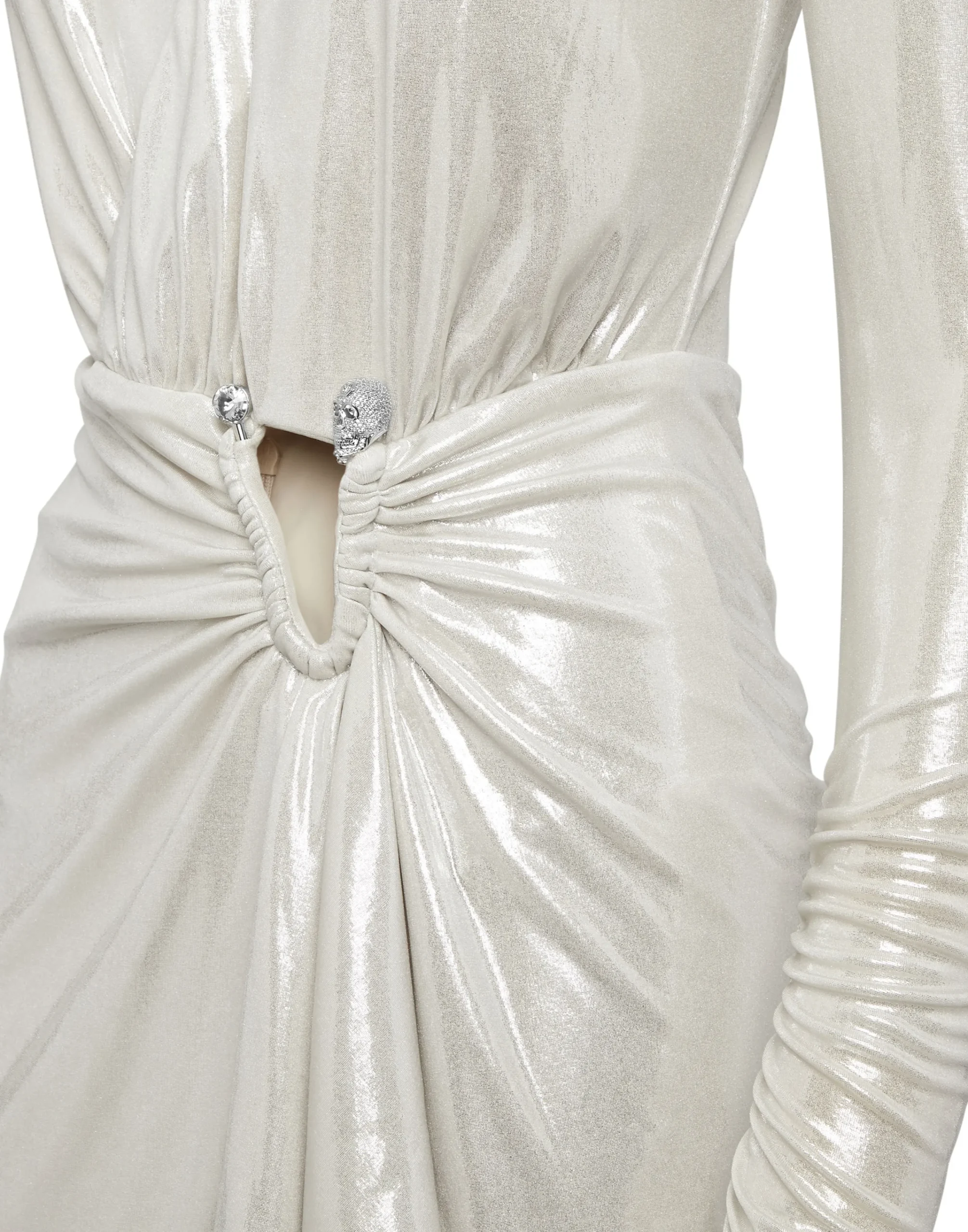 PHILIPP PLEIN Deep V-Neck Mini Dress Piercing>Donna Abiti E Gonne