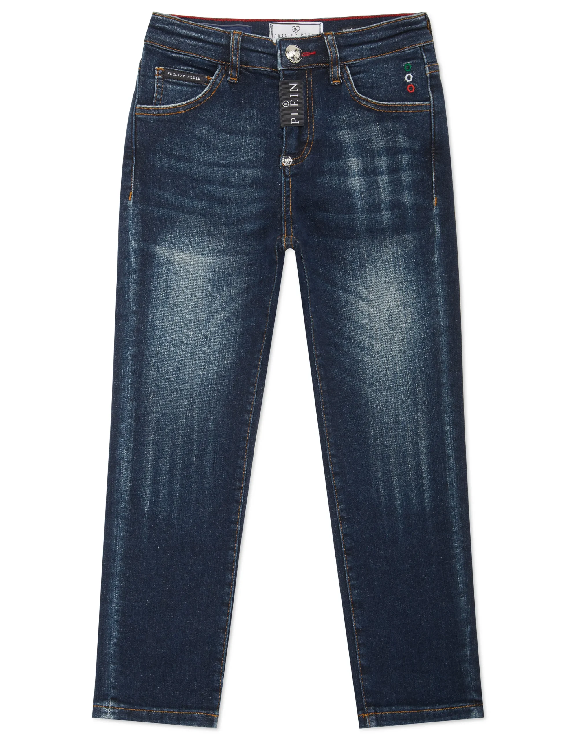 PHILIPP PLEIN Denim Basic Super Straight Cut Trousers>Bambino Abbigliamento