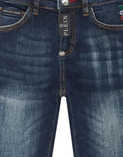 PHILIPP PLEIN Denim Basic Super Straight Cut Trousers><noscript><img data-lazyloaded=