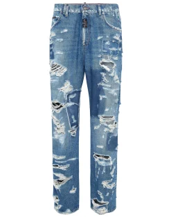 PHILIPP PLEIN Denim Beach Boy Fit Trousers>Uomo Denim
