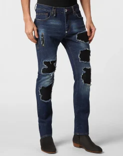 PHILIPP PLEIN Denim Rock Star Fit Trousers>Uomo Denim