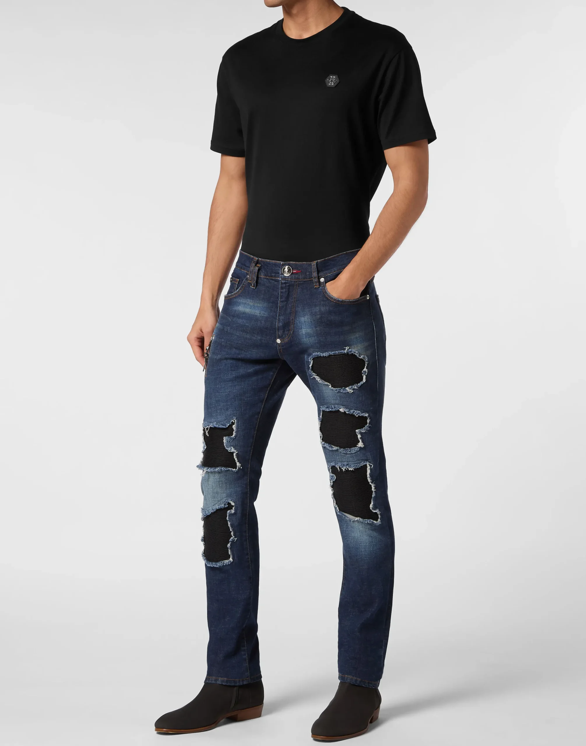 PHILIPP PLEIN Denim Rock Star Fit Trousers>Uomo Denim