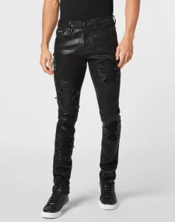 PHILIPP PLEIN Denim Rock Star Trousers Camouflage>Uomo Denim