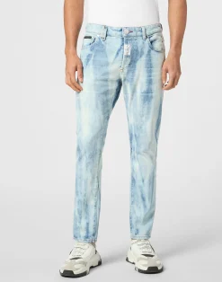 PHILIPP PLEIN Denim Skinny Fit Trousers>Uomo Denim