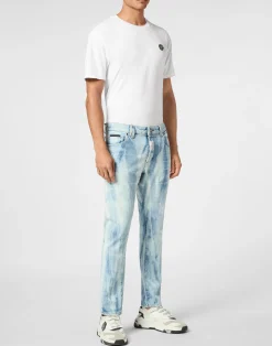 PHILIPP PLEIN Denim Skinny Fit Trousers><noscript><img data-lazyloaded=