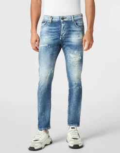 PHILIPP PLEIN Denim Skinny Trousers Smile>Uomo Denim