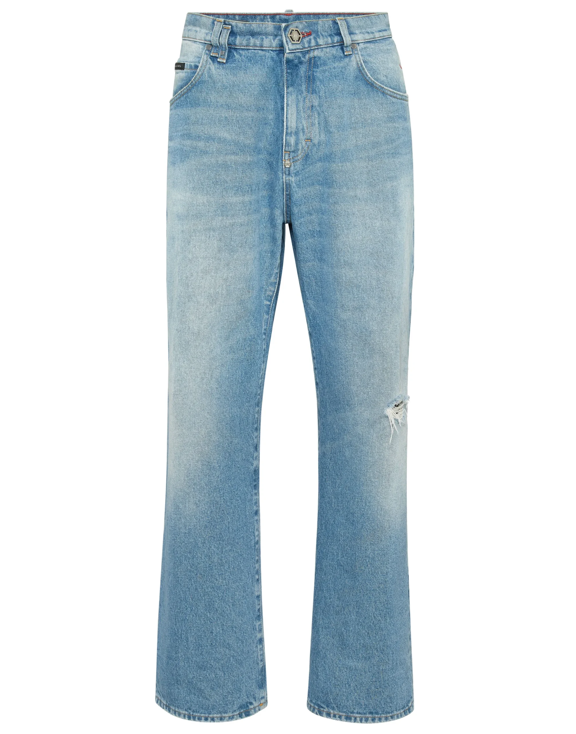 PHILIPP PLEIN Denim Trousers Beach Boy Fit 5 Pockets Signature>Uomo Denim
