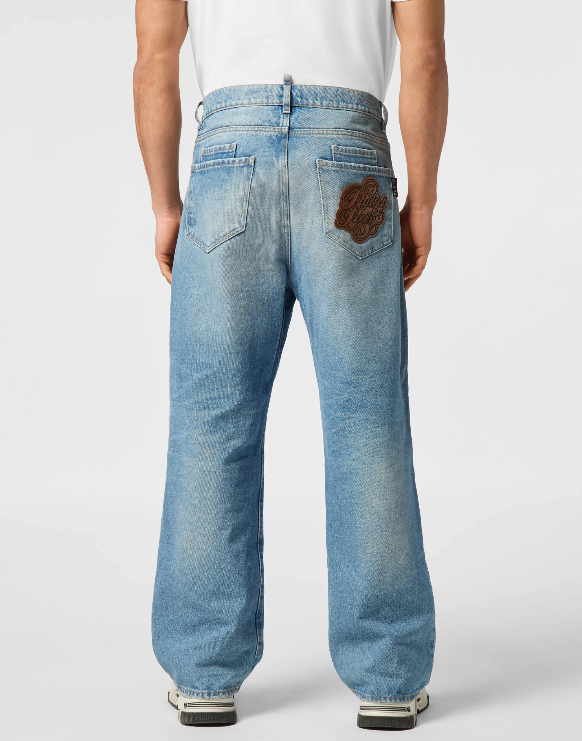 PHILIPP PLEIN Denim Trousers Beach Boy Fit 5 Pockets Signature>Uomo Denim