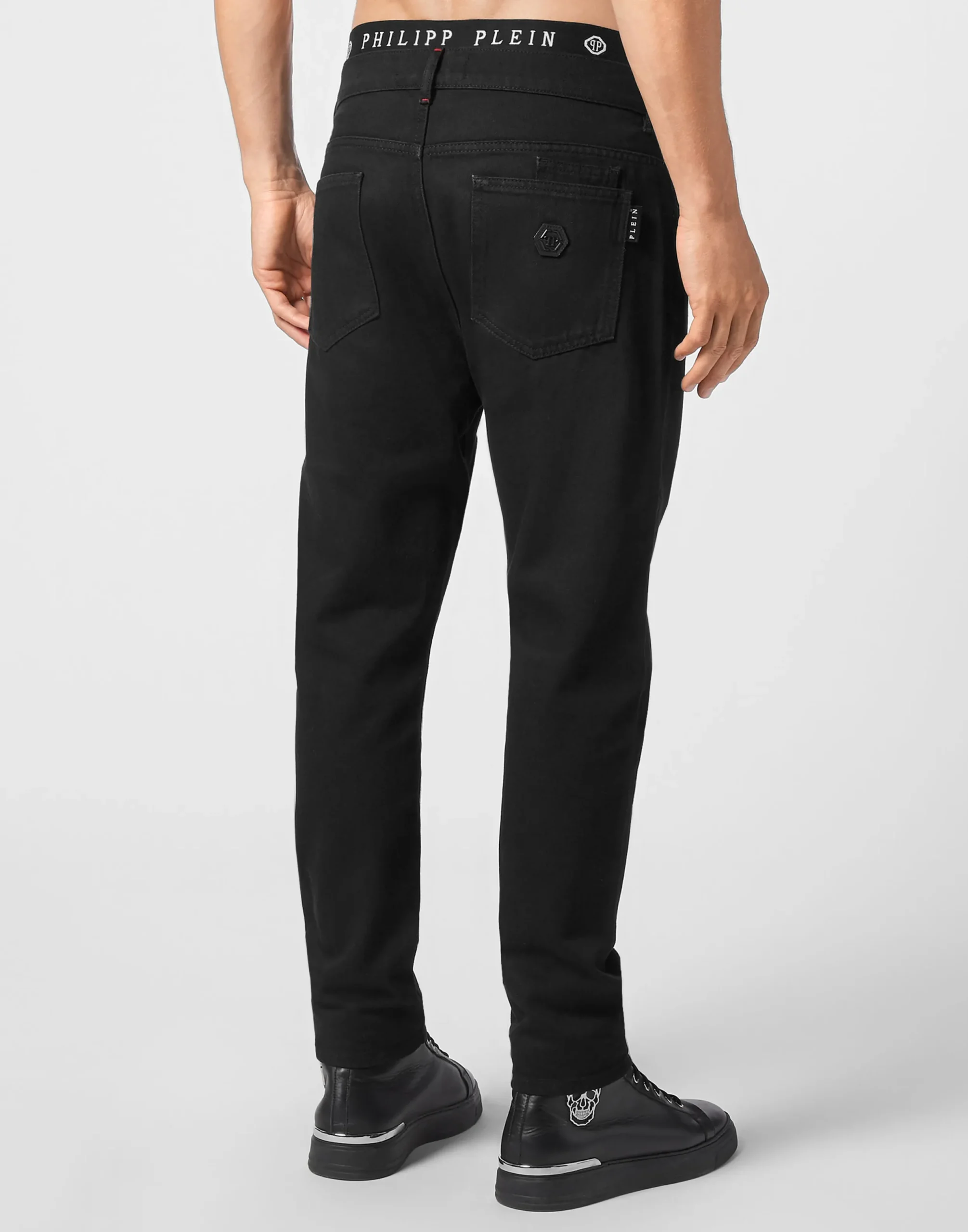 PHILIPP PLEIN Denim Trousers Carrot Fit Iconic Plein>Uomo Denim