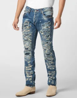PHILIPP PLEIN Denim Trousers Rock Star>Uomo Denim
