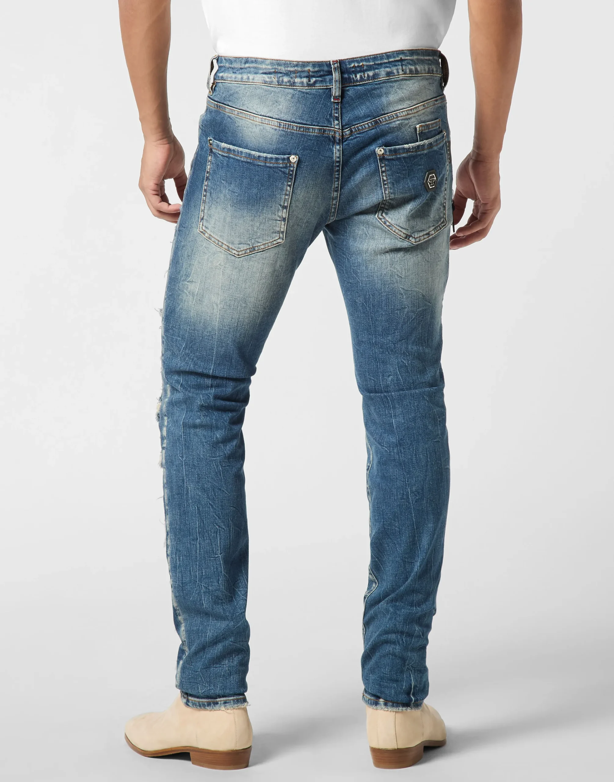 PHILIPP PLEIN Denim Trousers Rock Star>Uomo Denim