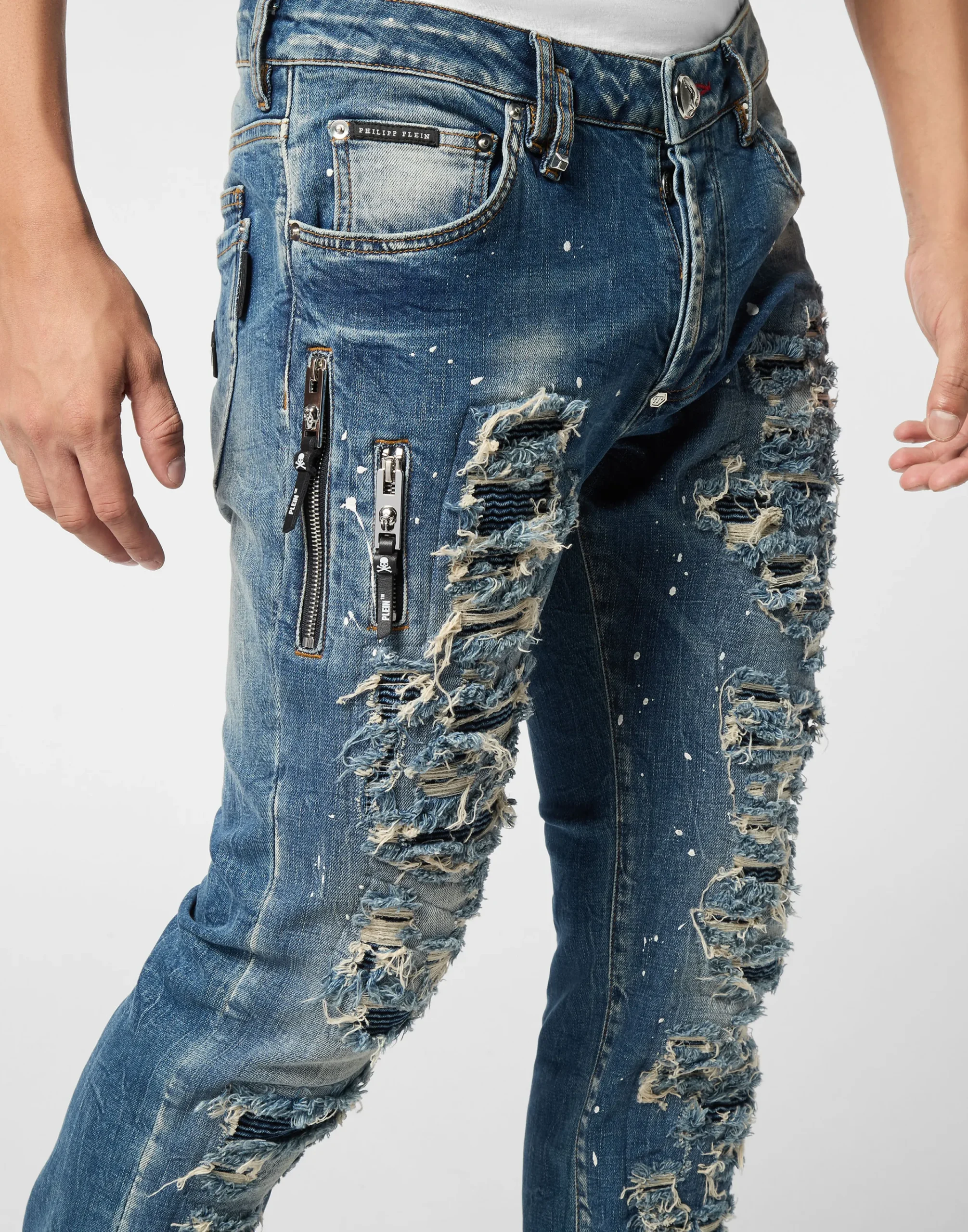 PHILIPP PLEIN Denim Trousers Rock Star>Uomo Denim