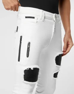 PHILIPP PLEIN Denim Trousers Rock Star Fit><noscript><img data-lazyloaded=