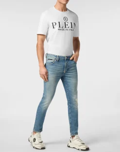 PHILIPP PLEIN Denim Trousers Skinny 5 Pockets><noscript><img data-lazyloaded=