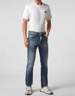 PHILIPP PLEIN Denim Trousers Super Straight Cut><noscript><img data-lazyloaded=