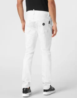 PHILIPP PLEIN Denim Trousers Super Straight Cut><noscript><img data-lazyloaded=