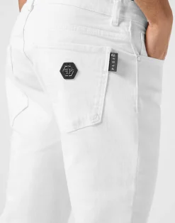PHILIPP PLEIN Denim Trousers Super Straight Cut><noscript><img data-lazyloaded=