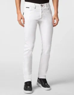 PHILIPP PLEIN Denim Trousers Super Straight Cut>Uomo Denim
