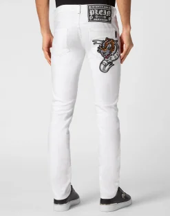 PHILIPP PLEIN Denim Trousers Super Straight Cut><noscript><img data-lazyloaded=