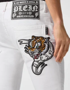 PHILIPP PLEIN Denim Trousers Super Straight Cut><noscript><img data-lazyloaded=