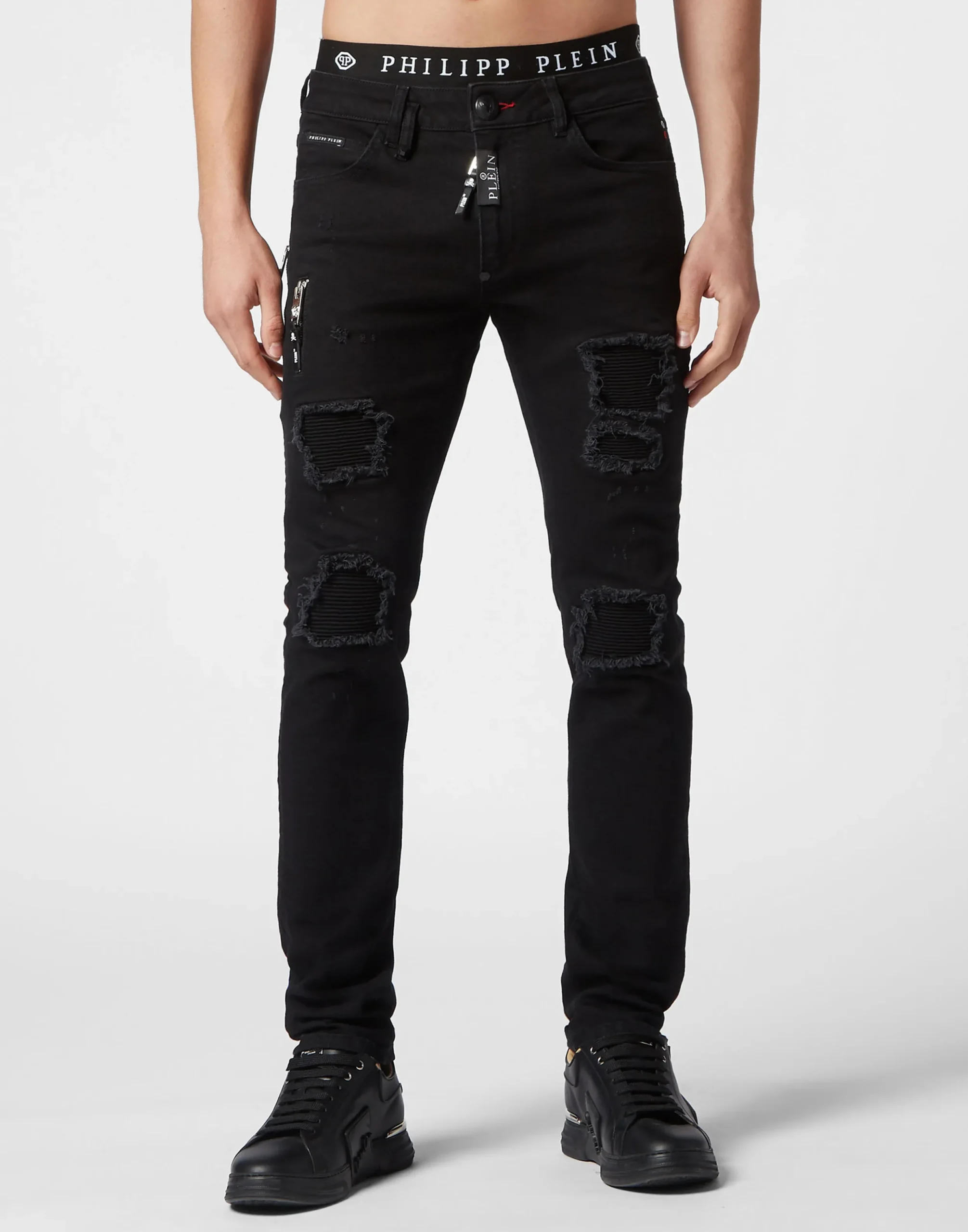 PHILIPP PLEIN Denim Trousers Super Straight Cut>Uomo Denim