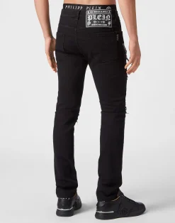 PHILIPP PLEIN Denim Trousers Super Straight Cut><noscript><img data-lazyloaded=