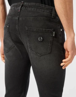 PHILIPP PLEIN Denim Trousers Super Straight Cut><noscript><img data-lazyloaded=