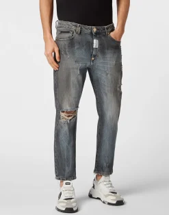 PHILIPP PLEIN Detroit Fit Trousers>Uomo Denim