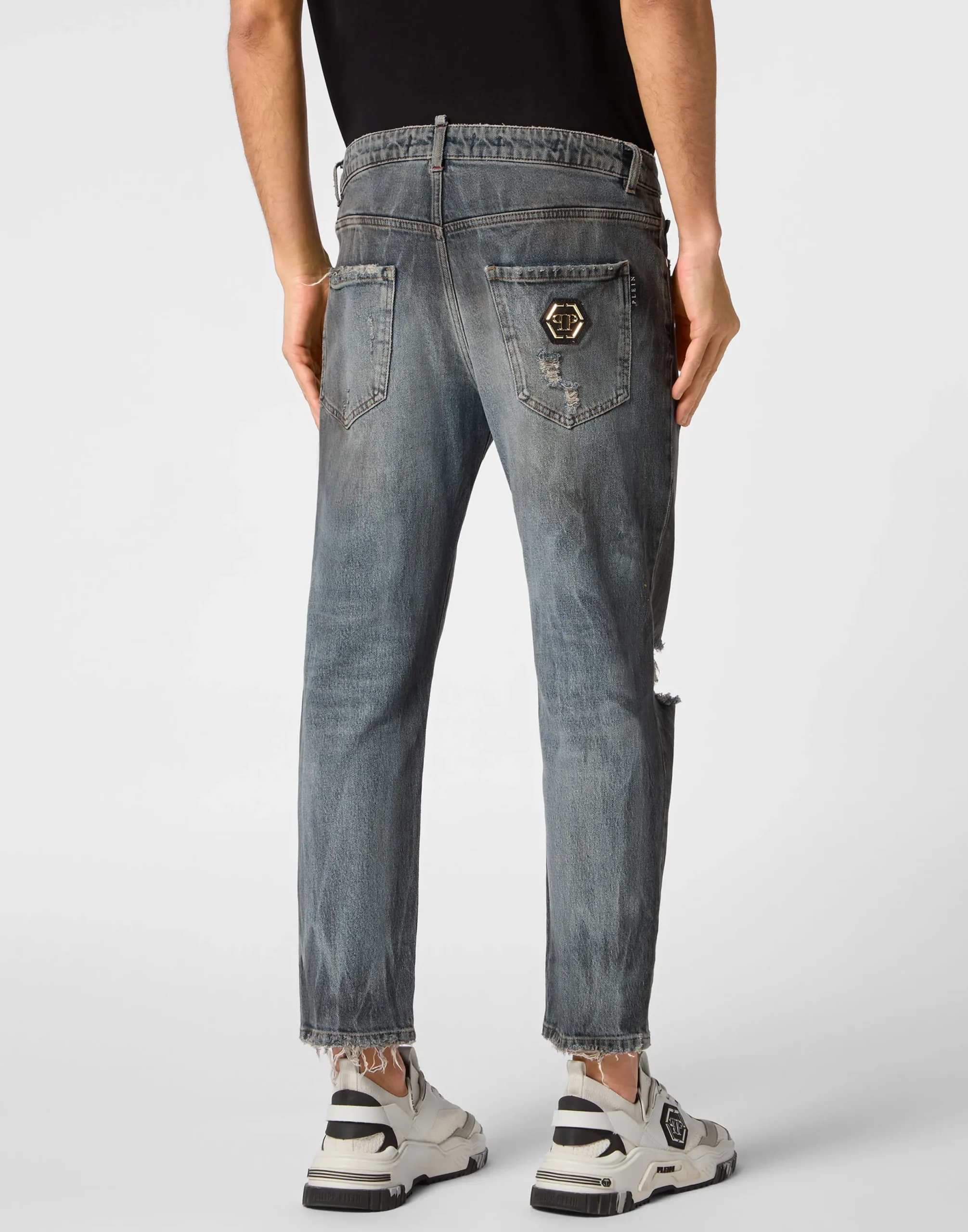 PHILIPP PLEIN Detroit Fit Trousers>Uomo Denim