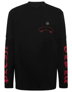 PHILIPP PLEIN Double Sleeve T-Shirt Banner Embroidery>Uomo T-Shirts