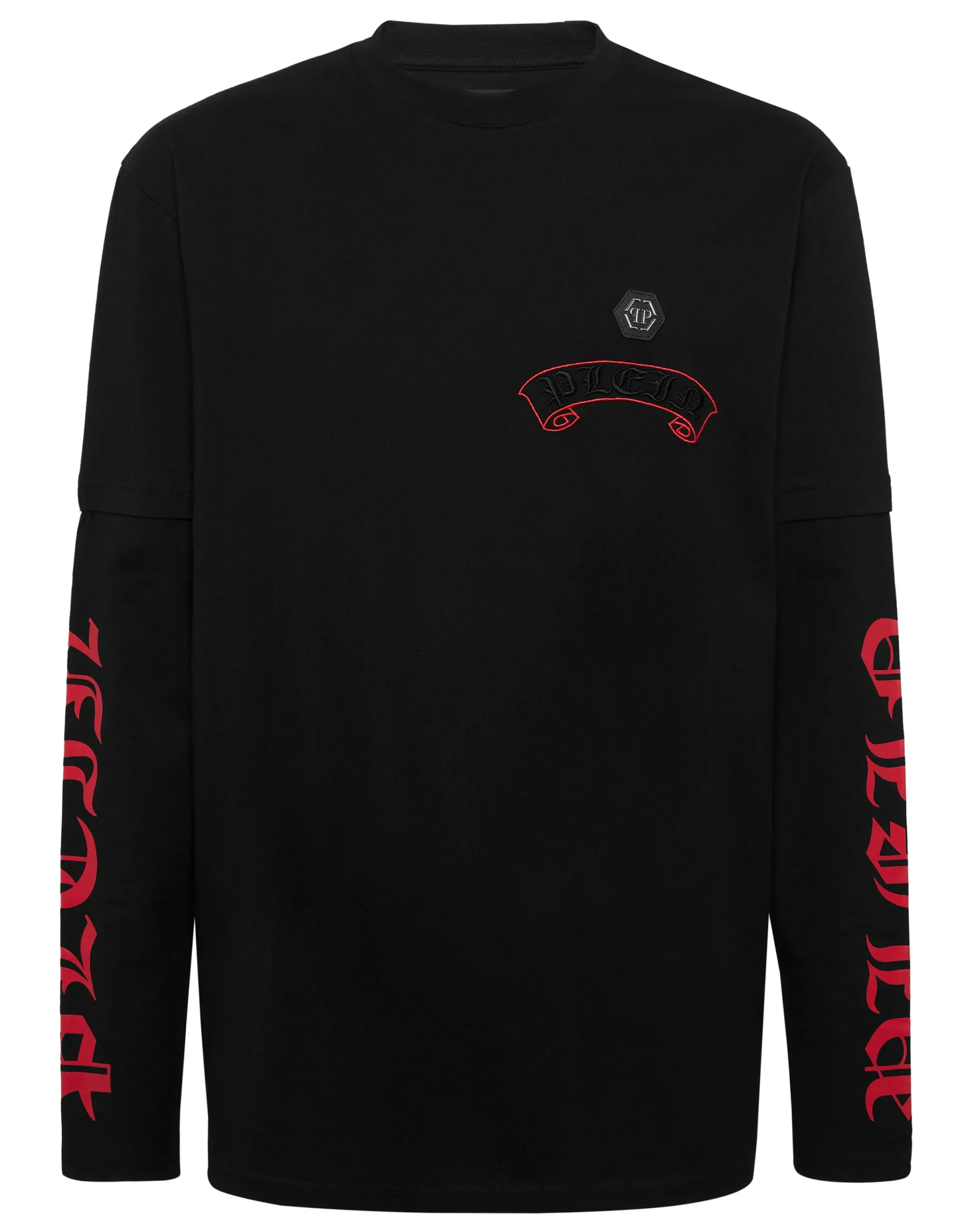 PHILIPP PLEIN Double Sleeve T-Shirt Banner Embroidery>Uomo T-Shirts