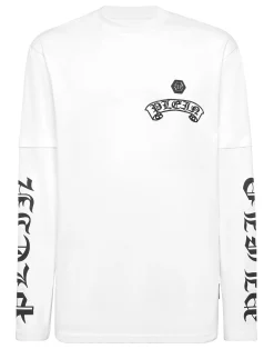 PHILIPP PLEIN Double Sleeve T-Shirt Banner Embroidery>Uomo T-Shirts