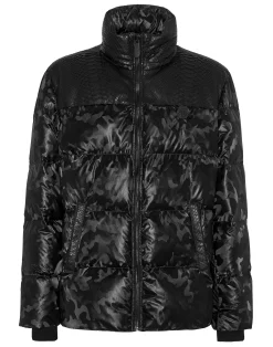 PHILIPP PLEIN Down Jacket With Python Inserts>Uomo Giacche E Cappotti