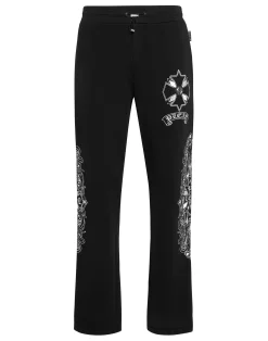 PHILIPP PLEIN Embroidered Jogging Pants Chrome Crest>Uomo Street Couture