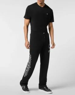 PHILIPP PLEIN Embroidered Jogging Pants Chrome Crest><noscript><img data-lazyloaded=