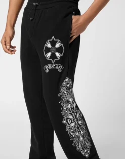 PHILIPP PLEIN Embroidered Jogging Pants Chrome Crest><noscript><img data-lazyloaded=