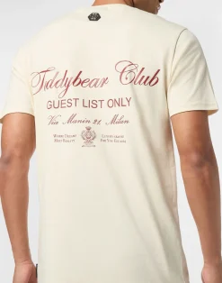 PHILIPP PLEIN Embroidered Round Neck T-Shirt Strass Teddy Bear><noscript><img data-lazyloaded=