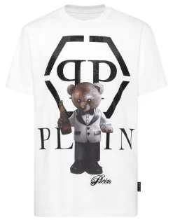 PHILIPP PLEIN Embroidered Round Neck T-Shirt Teddy Bear>Uomo T-Shirts