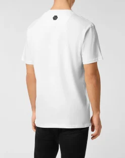 PHILIPP PLEIN Embroidered Round Neck T-Shirt Teddy Bear><noscript><img data-lazyloaded=