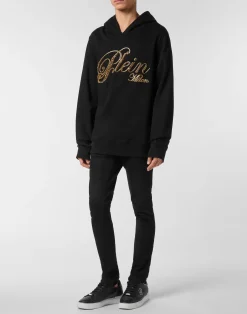 PHILIPP PLEIN Fleece Hoodie Sweatshirt Stones><noscript><img data-lazyloaded=