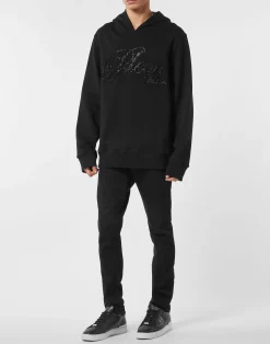 PHILIPP PLEIN Fleece Hoodie Sweatshirt Stones><noscript><img data-lazyloaded=