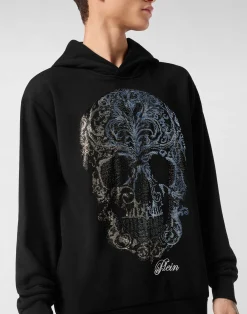 PHILIPP PLEIN Fleece Hoodie Sweatshirt Degrade' Skull><noscript><img data-lazyloaded=