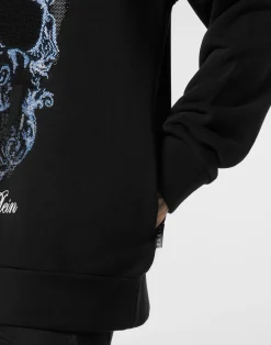 PHILIPP PLEIN Fleece Hoodie Sweatshirt Degrade' Skull><noscript><img data-lazyloaded=