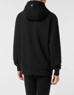 PHILIPP PLEIN Fleece Hoodie Sweatshirt Glass Skull><noscript><img data-lazyloaded=