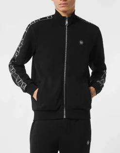 PHILIPP PLEIN Fleece Tracksuit Jacket Plein Tape>Uomo Street Couture
