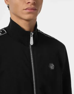 PHILIPP PLEIN Fleece Tracksuit Jacket Plein Tape><noscript><img data-lazyloaded=